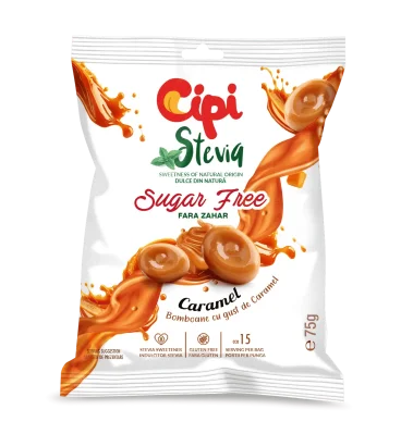 Cheepi STEVIA Sugar-Free Candy - CARAMEL (15 pcs.)