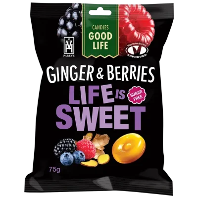 Cheepi GOOD LIFE Sugar-Free Candy - GINGER & PASSION FRUIT (15 pcs.)