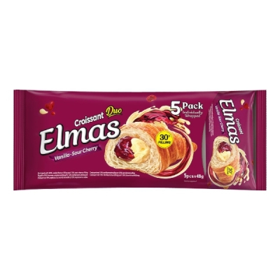 ELMAS кроасан МУЛТИПАК - ДУО КАКАО И ВИШНА 5бр.