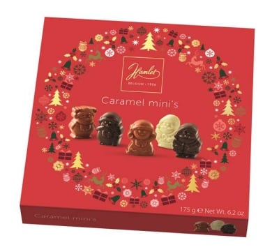 HAMLET chocolate box CHRISTMAS FIGURES MINI - Caramel RED