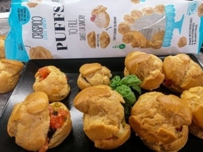 Профитероли Crispico с моцарела и песто